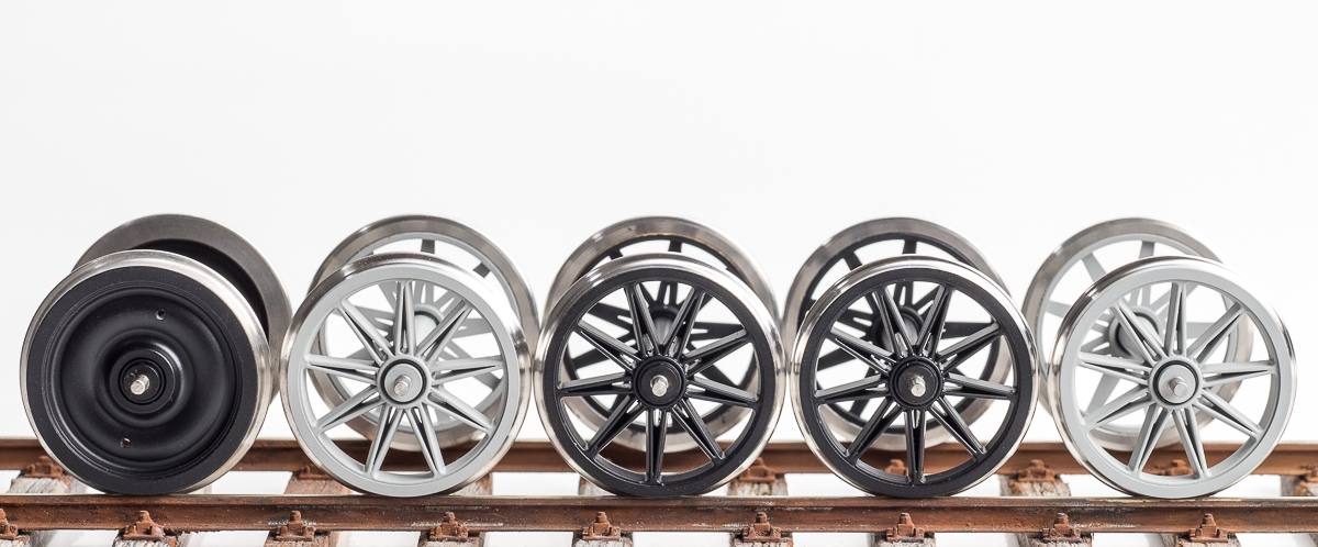 Spur-1-Radsätze von Dingler. Gauge one wheelsets by Dingler. Foto: www.spur1info.com, Friedhelm Weidelich