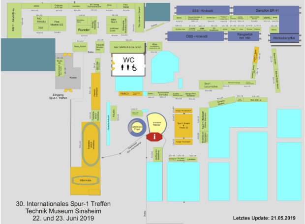 Spur-1-Treffen Sinsheim 2019. Zeichnung: Technik-Museum Sinsheim