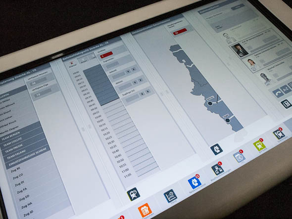 Touchscreen-Stellwerk von Siemens